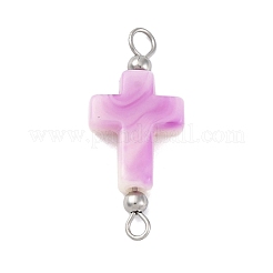 35 шт. 7-х цветные двухцветные акриловые подвески-соединители&nbsp;PALLOY-JF03528-02