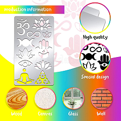 Matrice de découpe de découpe en acier inoxydable chakra pochoirs&nbsp;DIY-WH0242-238