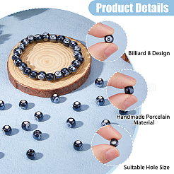 60шт фарфоровые бусины ручной работы&nbsp;PORC-HS0001-10