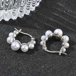 Boucles d'oreilles en laiton de cercle pour les femmes&nbsp;EJEW-A168-14P