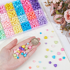 1140 Stück 24 Farben undurchsichtige Acrylperlen-Sets&nbsp;SACR-PA0001-27