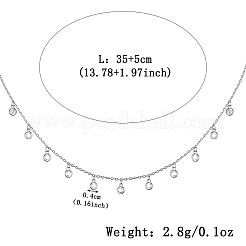 925 серебряное ожерелье с цепочкой из прозрачного кубического циркония в форме кисточки для офиса и повседневной носки WZ6853-2