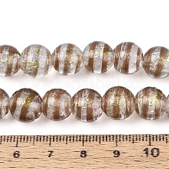 Perles à la main en verre de feuille brins&nbsp;FOIL-N033-05H