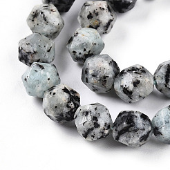 Окрашенные натуральные кунжутные нитки из бисера яшмы&nbsp;G-T139-8mm-47J