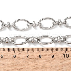 Женские ожерелья из овальной цепочки из нержавеющей стали 304 толщиной 10 мм&nbsp;NJEW-G194-04P