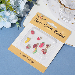 9 шт. 9 стиля латунных эмалевых подвесок&nbsp;KK-BBC0019-50