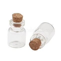 Klare Glas-Flaschen Flaschen mit Korken wollen&nbsp;AJEW-JP0001-01