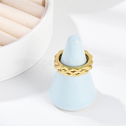 Ионное покрытие(ip) 304 нержавеющая сталь перстень для женщин&nbsp;RJEW-A052-01A-G