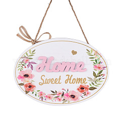 2 шт. 2 стиля МДФ деревянная подвесная тарелка настенные украшения&nbsp;HJEW-CF0001-04