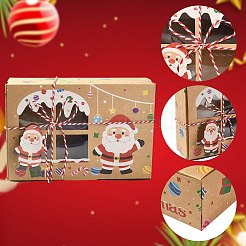 12 Stück 4 Stile Weihnachtsthema Kraftpapier Lebkuchen Süßigkeiten Boxen mit Haustier Fenster&nbsp;ST-CJ0010-15