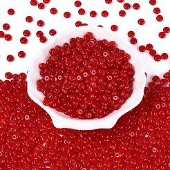 Perline di semi di vetro imitazione giada&nbsp;SEED-Q042-01A-C03
