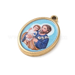 Bedruckte religiöse Anhänger aus Edelstahl 304&nbsp;STAS-G387-03G-12