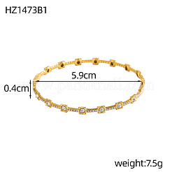 Браслеты из нержавеющей стали 304 с кубическим цирконием&nbsp;STAS-OY009-18G