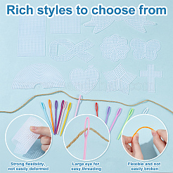 100 pz 10 stili fai da te forme di tela di plastica&nbsp;DIY-WA0001-30