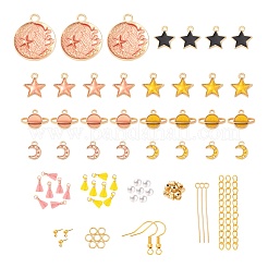 Colgantes de aleación de luna y estrella y planeta 16pcs&nbsp;DIY-FS0001-56