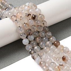 Нити окрашенных и нагретых бусин из натурального агата&nbsp;G-P539-D01-04