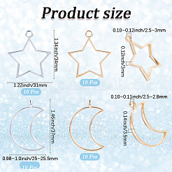 40 pz 4 stili pendenti in lega di zinco in stile tibetano&nbsp;FIND-SP0004-95