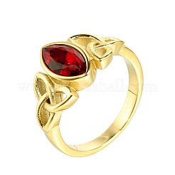 Кольца для пальцев «конский глаз и узел» из нержавеющей стали 304 с кубическим цирконием&nbsp;FS-WG8EA45-01