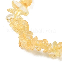 Natürliches Citrin-Chip-Perlen-Stretch-Armband für Frauen&nbsp;BJEW-AL00003-03