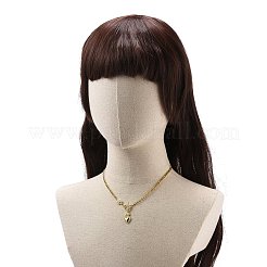 Ожерелье с подвеской в виде сердца и розы из латуни&nbsp;NJEW-JN04088