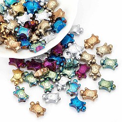 80 шт. 8-цветные гальванизированные немагнитные синтетические гематитовые бусины&nbsp;G-AR0005-13