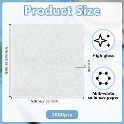 500 Stück quadratisches Transparentpapier&nbsp;DIY-WH0750-227A