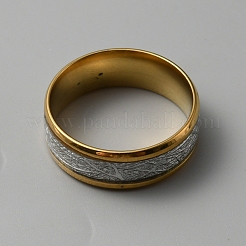 Strukturierter Fingerring aus 201er Edelstahl&nbsp;RJEW-WH0017-05G