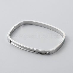 Прозрачный кубический цирконий прямоугольный шарнирный браслет&nbsp;BJEW-WH0017-06P