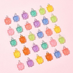 32 шт. 8-цветные градиентные подвески из непрозрачной светящейся смолы&nbsp;RESI-FS0001-96