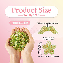 100 г прозрачных акриловых бусин&nbsp;MACR-TA0002-02J