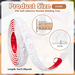 Moldura flexible autoadhesiva de pvc&nbsp;AJEW-WH0752-492A