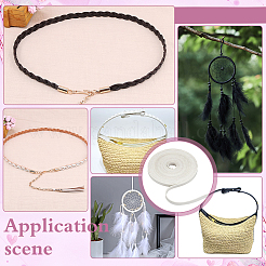 Плоские имитационные кожаные шнуры&nbsp;LC-WH0008-06B