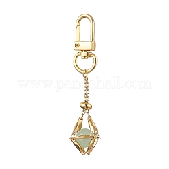 Pochette chaîne en macramé en acier inoxydable ronde lapis lazuli naturel & améthyste & aventurine verte & cornaline & quartz rose support pendentif décorations&nbsp;HJEW-JM02050-01
