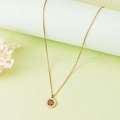 Ожерелье с подвеской в виде дерева жизни из прозрачного кубического циркония&nbsp;JN1048A