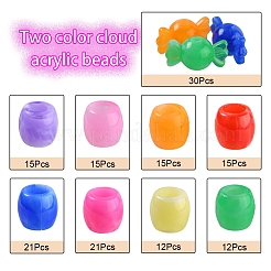 156шт 9 стиля акриловые европейские бусины&nbsp;MACR-YW0001-68