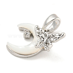 Латунные микропаве прозрачные подвески с фианитом&nbsp;KK-P275-17P