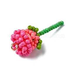 3 шт. подвески в виде розы из стеклянных бусин&nbsp;PALLOY-MZ00461