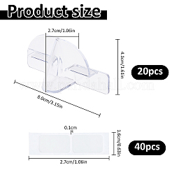 Estante de almacenamiento de gafas de pared transparente para mascotas&nbsp;AJEW-WH0481-731