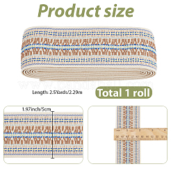 2.5 Yards elastisches Jacquard-Polyesterband im Ethno-Stil&nbsp;OCOR-GF0005-85A