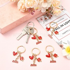 10 pendentif décoratif en alliage émaillé représentant un trèfle&nbsp;KEYC-YW00284