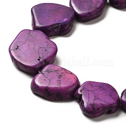 Нити из синтетических бирюзовых бусин&nbsp;G-E594-25G