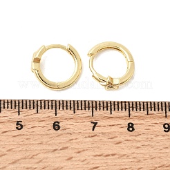 Серьги-кольца из латуни в форме звезды с микропаве и прозрачными кубическими циркониями для женщин&nbsp;EJEW-G460-05G