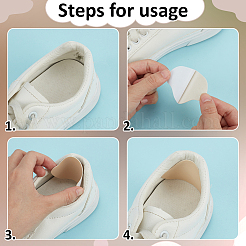 6 комплект двухцветных самоклеящихся нескользящих накладок для обуви из искусственной кожи&nbsp;AJEW-BC0009-36