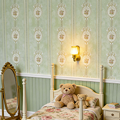 Papel pintado mini casa de muñecas sala de estar dormitorio&nbsp;DIY-WH0726-018D