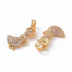 Латунные микропаве прозрачные подвески с фианитом&nbsp;ZIRC-F135-22G