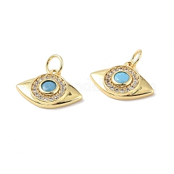 Латунные микропаве прозрачные подвески с фианитом&nbsp;KK-E068-VF352