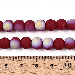 Нити из матовых непрозрачных стеклянных бусин&nbsp;LS-GLAA-T032-P8mm-MBB23