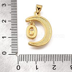 Подвески в форме ракушек из латуни с микропаве и кубическим цирконием&nbsp;KK-D328-09G