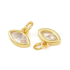 Messing ebnen Zirkonia Charms&nbsp;CU-CBA3D67-11G-01
