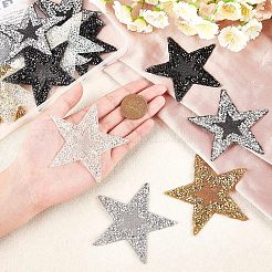 Нашивки со звездами и стразами&nbsp;DIY-FG0002-71